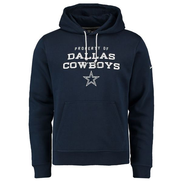 Men Dallas Cowboys Nike Stadium Classic Club Fleece Pullover Hoodie Navy